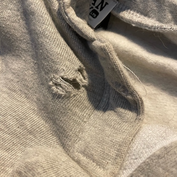 “I Am Really Busy” Cute & Cozy Urban Supply Sparkly Grey Dog Hoodie Sweater - Picture 5 of 7